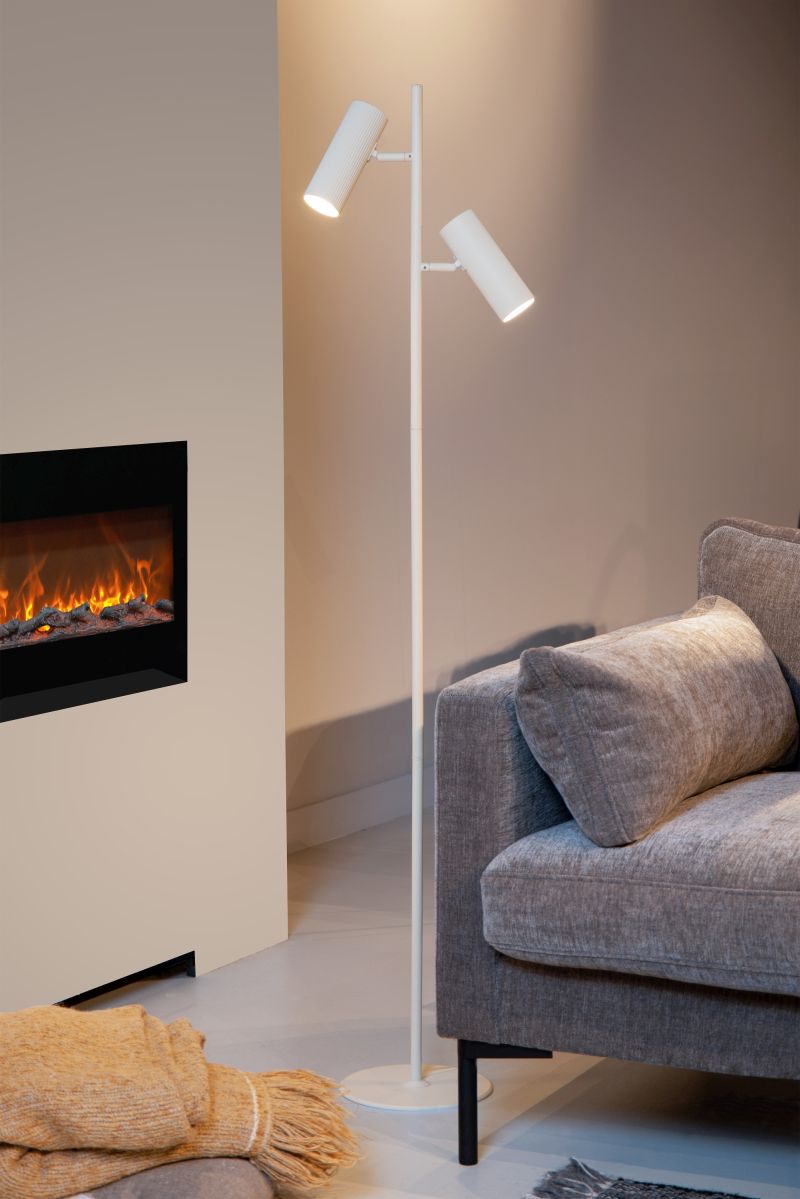 Lucide CLUBS - Stojacia lampa - 2xGU10 - Biela